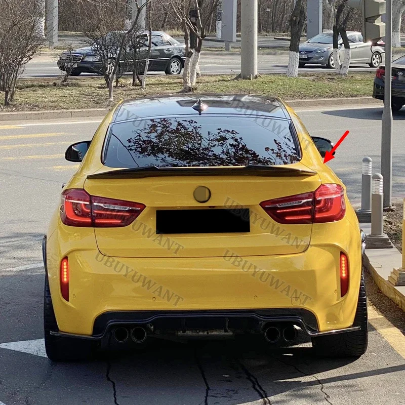 For BMW X6 F16&X6M F86 PSM Style 2014-2019 Car Trunk Spoiler Carbon Fiber Auto Rear Trunk Wing Accessories Spoiler
