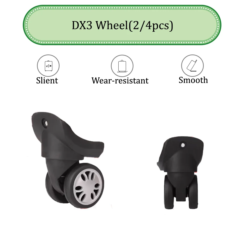 DX3 Universal Wheel Replacement Suitcase Convenient Silent Smooth Shock Durable Absorbing Rotating Accessories Caster Wheels