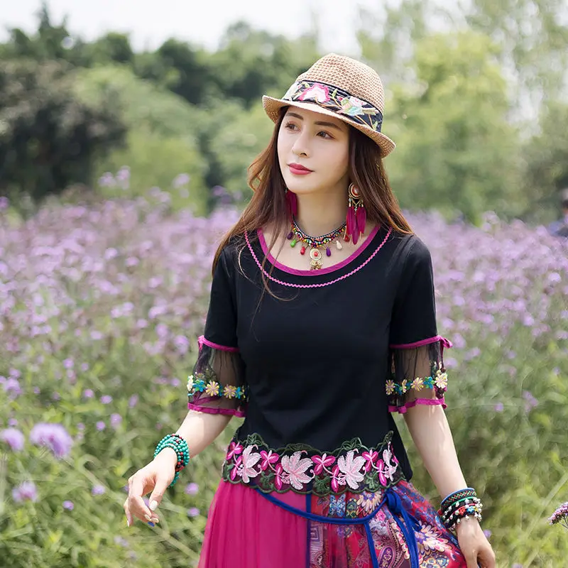 Elegant dresses for women vintage  Oriental chinese shirt tang suit female Summer tops traditional dress embroidery lady top