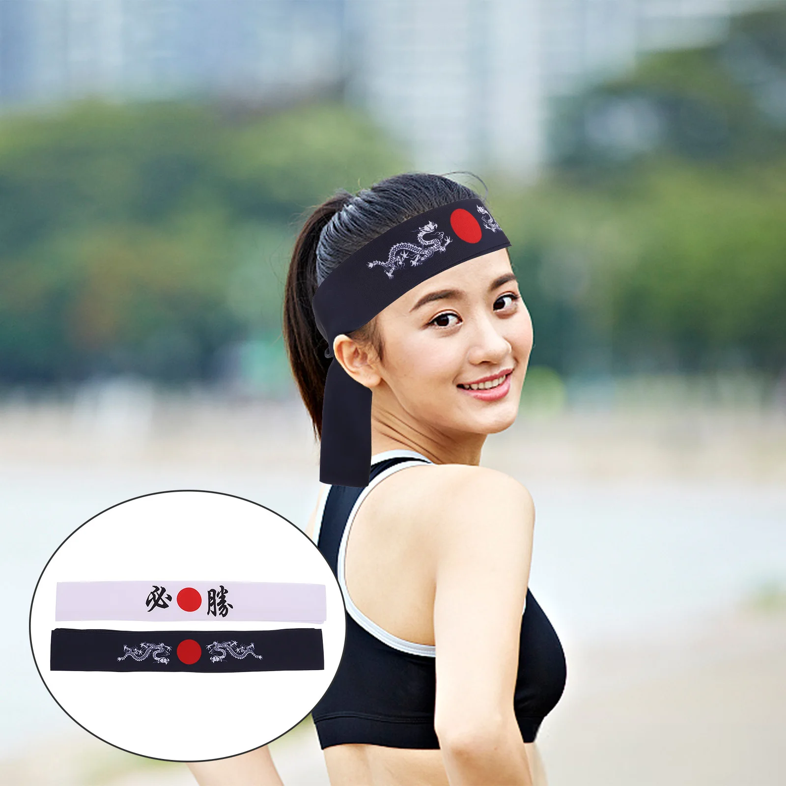 

2 шт. спортивные повязки на голову с японским дизайном бушидо для бега, фитнеса, йоги, тренировок, приготовления пищи, мытья лица, высокоабсорбирующие, из мягкого хлопка
