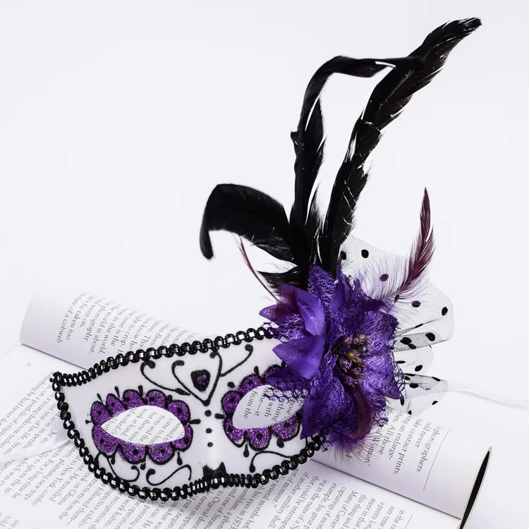 

20pcs Masquerade Mask for Women with Feathers VenetianParty Mardi Gras Halloween Cosplay Prom Christmas