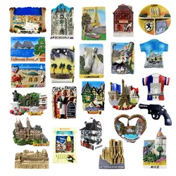 Europe France 3D Fridge Magnet Tourist Souvenirs Refrigerator Magnetic Stickers Travel collection Gift