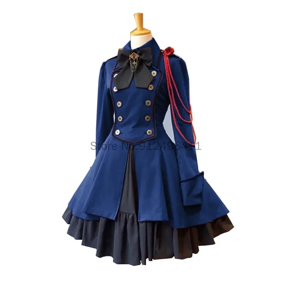 Mittelalterliches Steampunk-Kleid für Damen, klassisches Retro-Lolita-Kleid, Gothic-Schwarz, Schnürung, Kette, Schleife, Mantel, lange Ärmel, Rüschen, schmales Damenkostüm