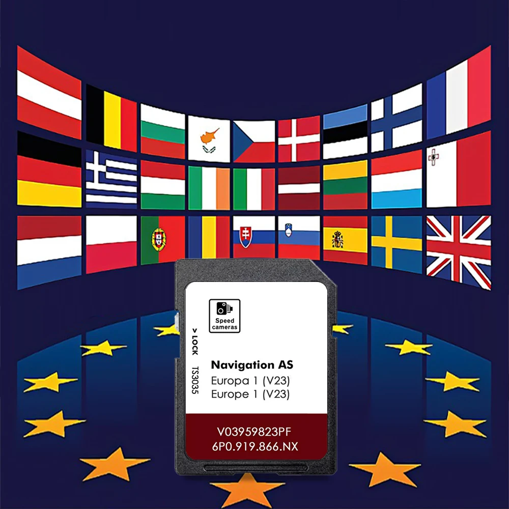 

for Seat Alhambra Arona Ateca Ibiza Leon Toledo Car Navigation MIB2 AS V23 32GB SD Card GPS Update Europe Map 2026
