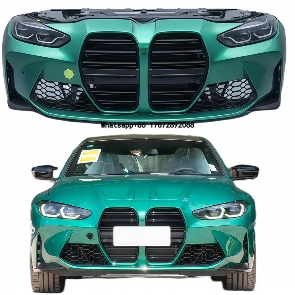

Two Front Bumper Covers Suitable for M3, M4, G80, and G82, Including Grille, Headlights, Radiator, Frame, and Body Kit.