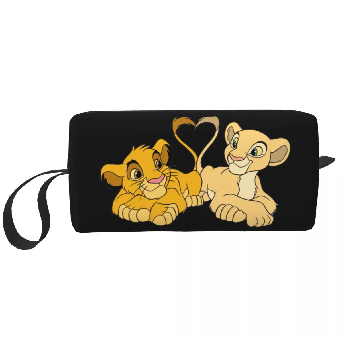 

Custom Travel The Lion King Simba And Nala Toiletry Bag Fashion Cosmetic Makeup Organizer for Women Beauty Storage Dopp Kit Box