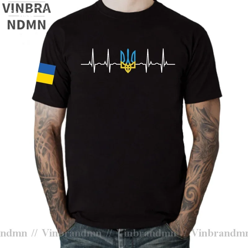 Ukrainian Heartbeat T shirt I Love Ukraine Country Flag Heart Family T-Shirt Country Sporting UKR Ukrayina Tshirts Camisa hombre