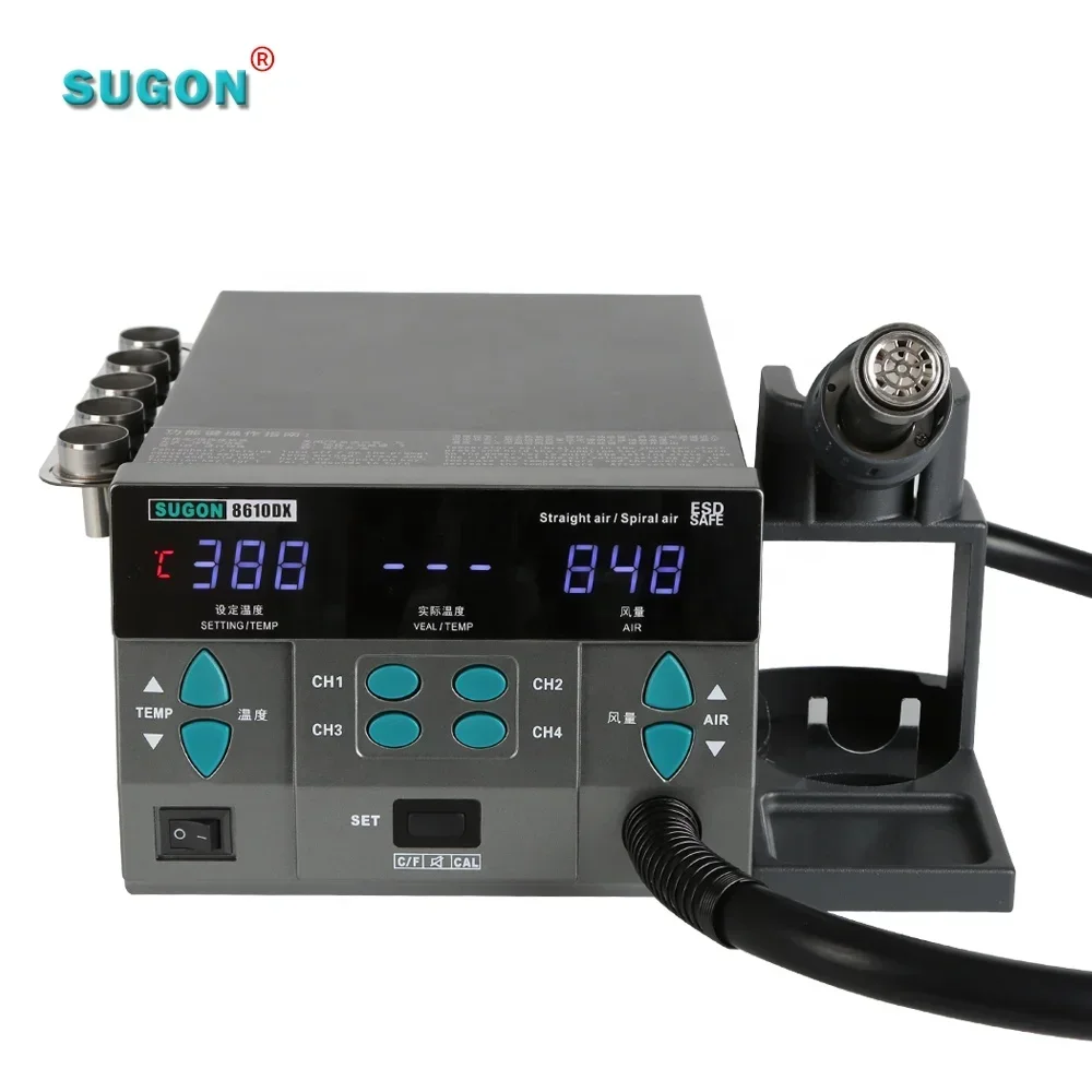 Sugon 8610DX Mobile repair High Air Volume Temperature Controlled Hot air gun Desoldering Station