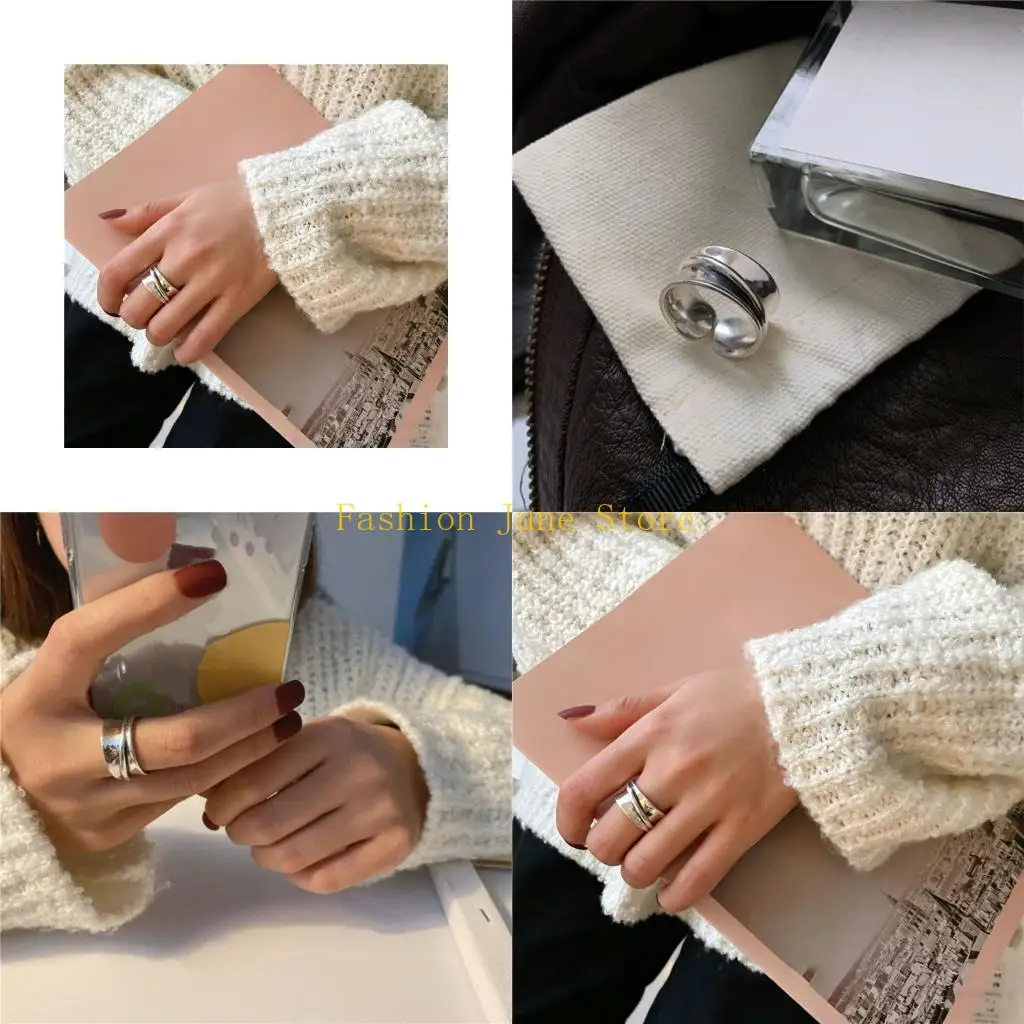 N5KA Artistic Twisted Brass Ring Subtle Simple Yet Striking Piece Finger Ring For Any Wardrobe Or Occasion