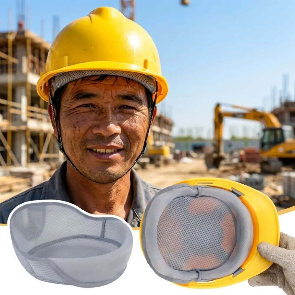 Breathable Mesh Summer Safety Helmet Liner Moisture-wicking Washable Construction Helmet Insert Ventilated Non Slip Fitting