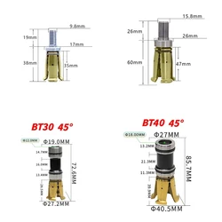 45 Degrees Gripper External Internal Threaded Spindle Claw Clamp 4 Petal Pull Claw Tool Milling CNC Machine Center BT30 BT40