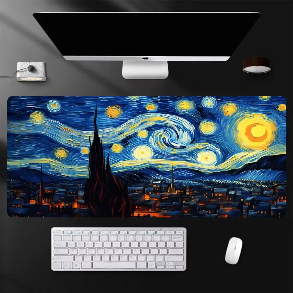 

Коврик для мыши S-Dark в стиле ACG, большой игровой коврик для мыши с застегивающимся краем, утолщенный коврик для компьютерной клавиатуры и стола