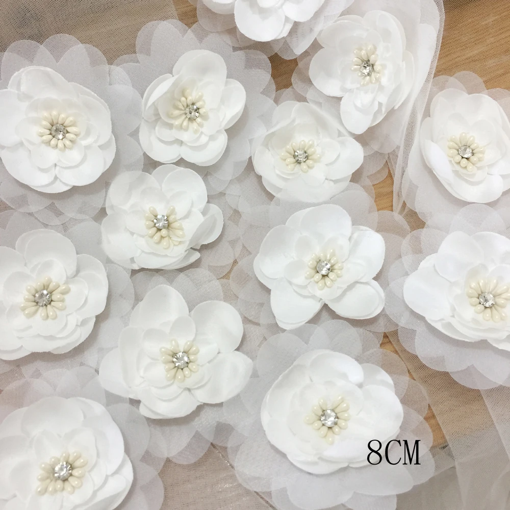 5 Stücke Blume Spitze Patch Applikation Für Hochzeitskleid Haarnadel Brosche Zubehör Dentelle Parches