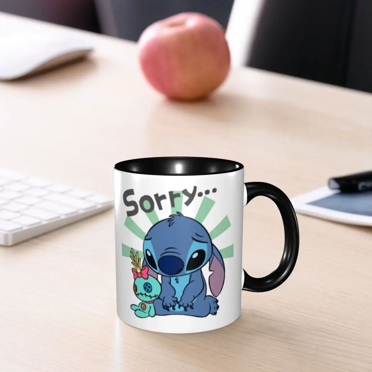 Stitch Cartoon Anime Manga Coffee Mug DIY Customized Ceramic Mug Creative Present