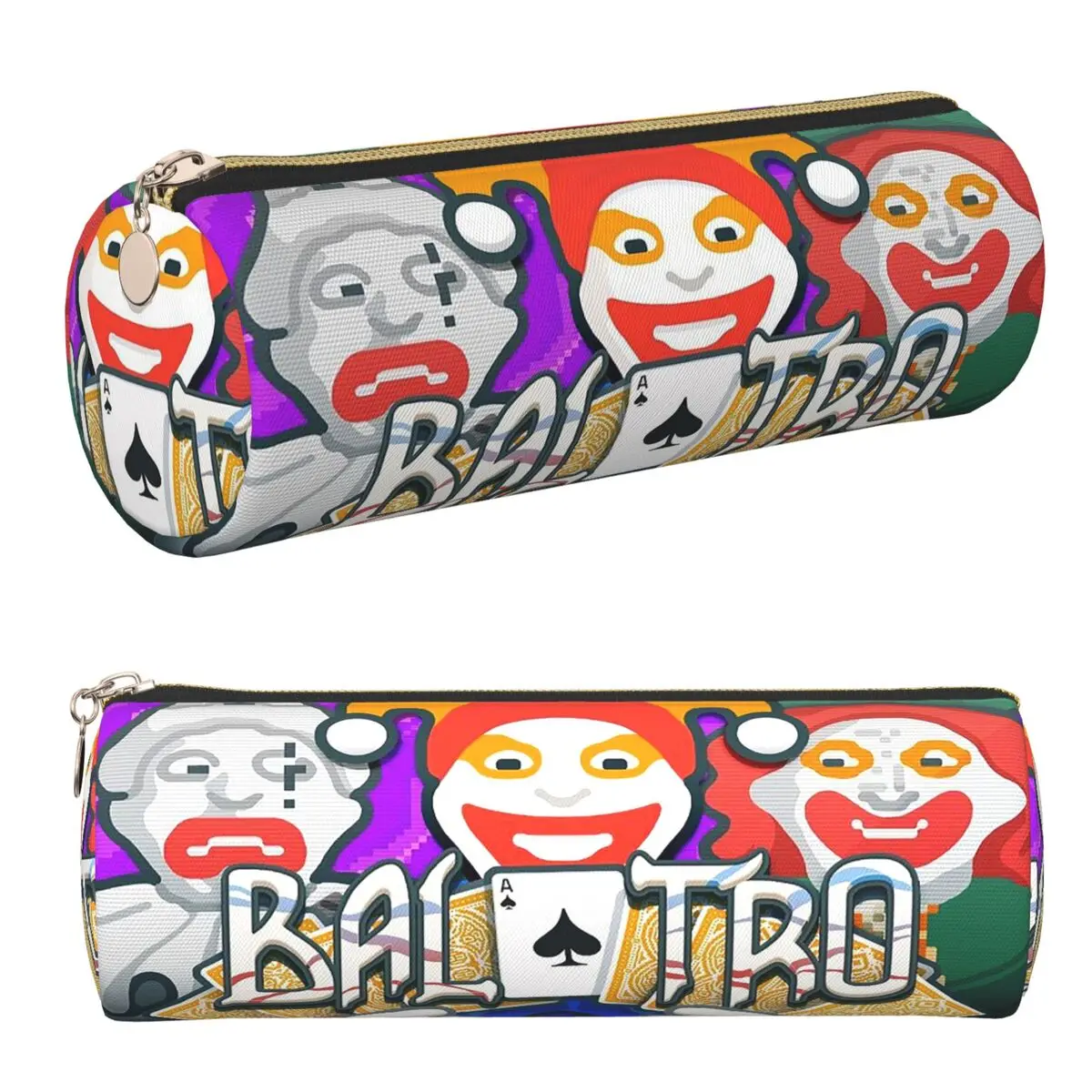 Balatro Playing Card Jocker Lusty Joker Federmäppchen, Stifthalter, zylindrische Stiftbox, Bleistiftbeutel für Studentengeschenke