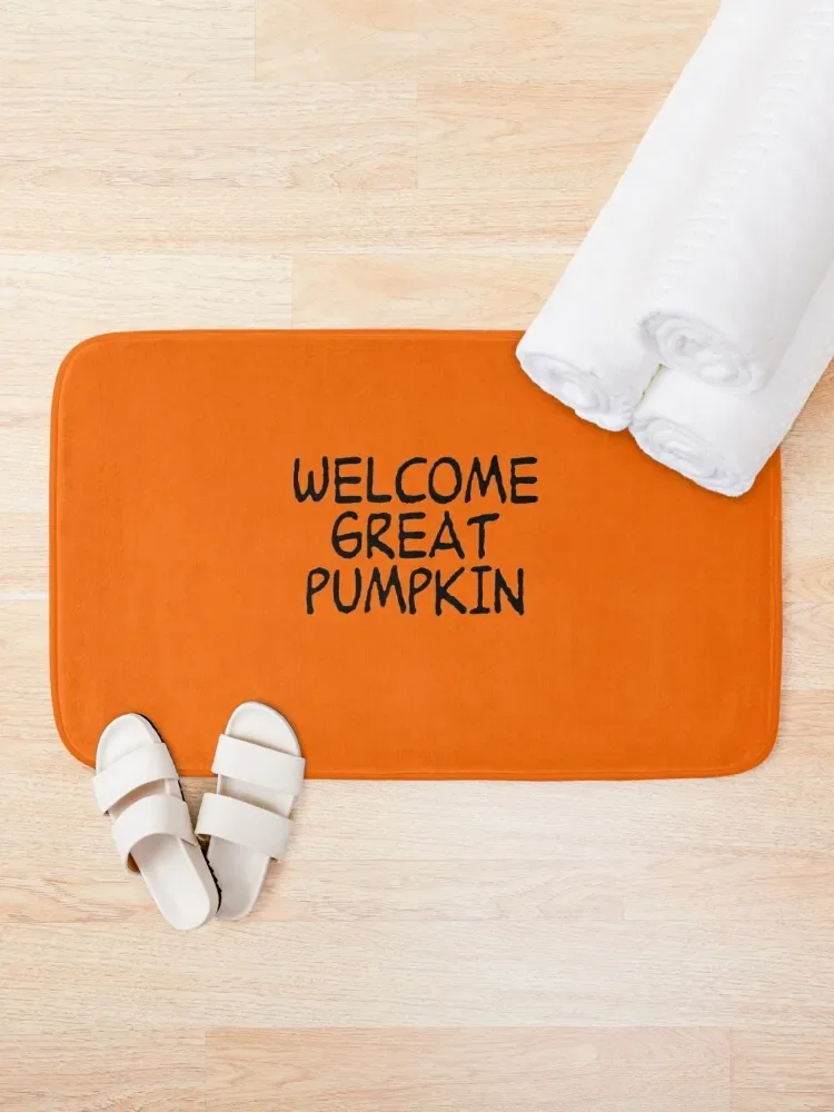 Welcome Great Pumpkin Bath Mat Floors Anti-Slip Bathtub Bathroom Floors Mat