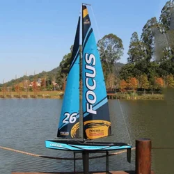 RC Wind-powered Sailboat Model Yacht Toy Gift Finished Remote Control Boat Model Racing Sailboat DIY Speedboat Outdoor Toy Boat