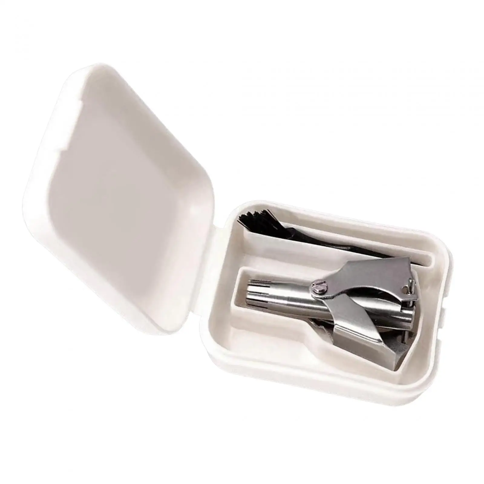 Manual Nose Hair Trimmer Shaver Compact Waterproof Stainless Steel with Brush