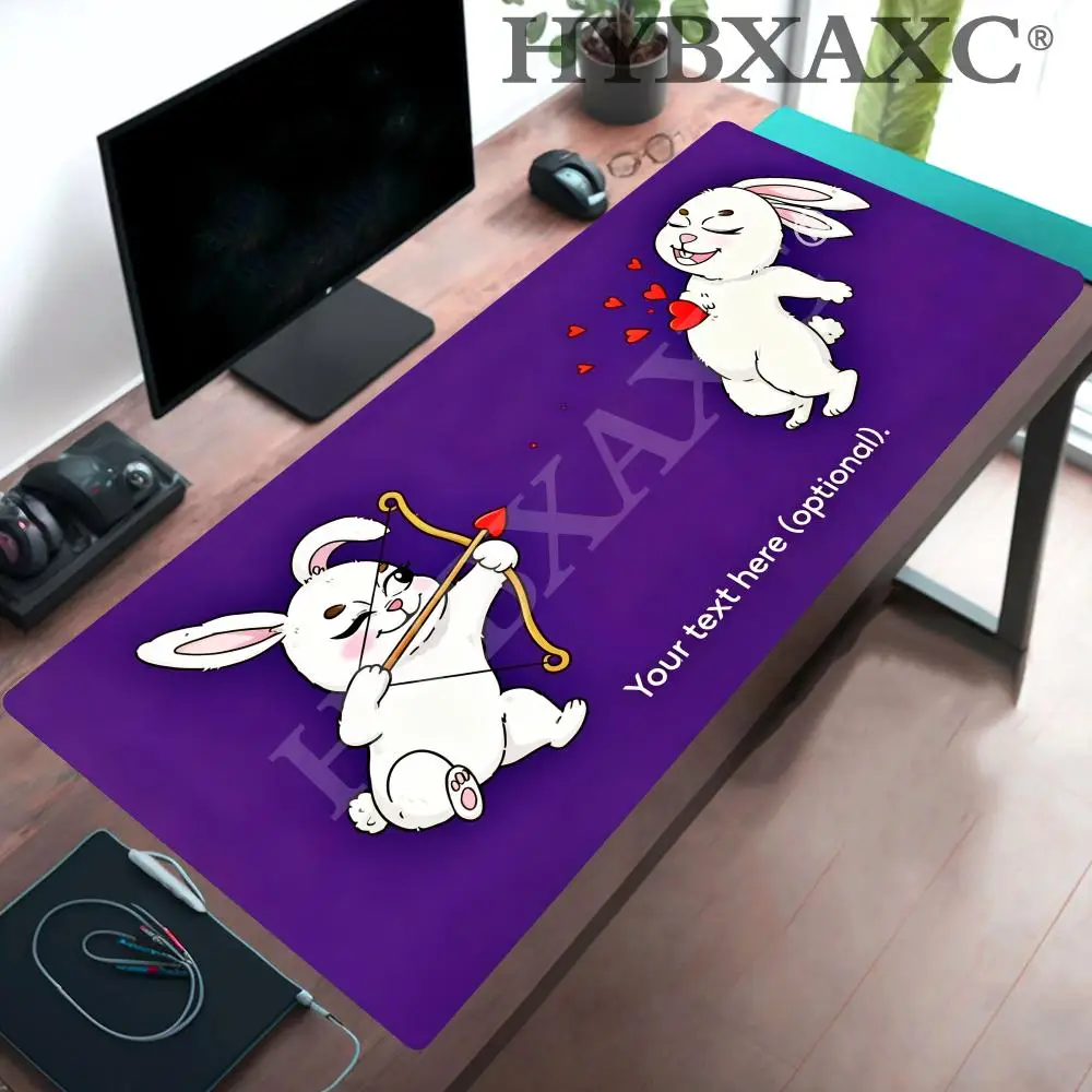 

HYBXAXC Cute Bunny Love Desk Mat Gaming Mouse Pad Non-Slip Large Mousepad for Office Home PC Gamer Computer Keyboard Mat Desk