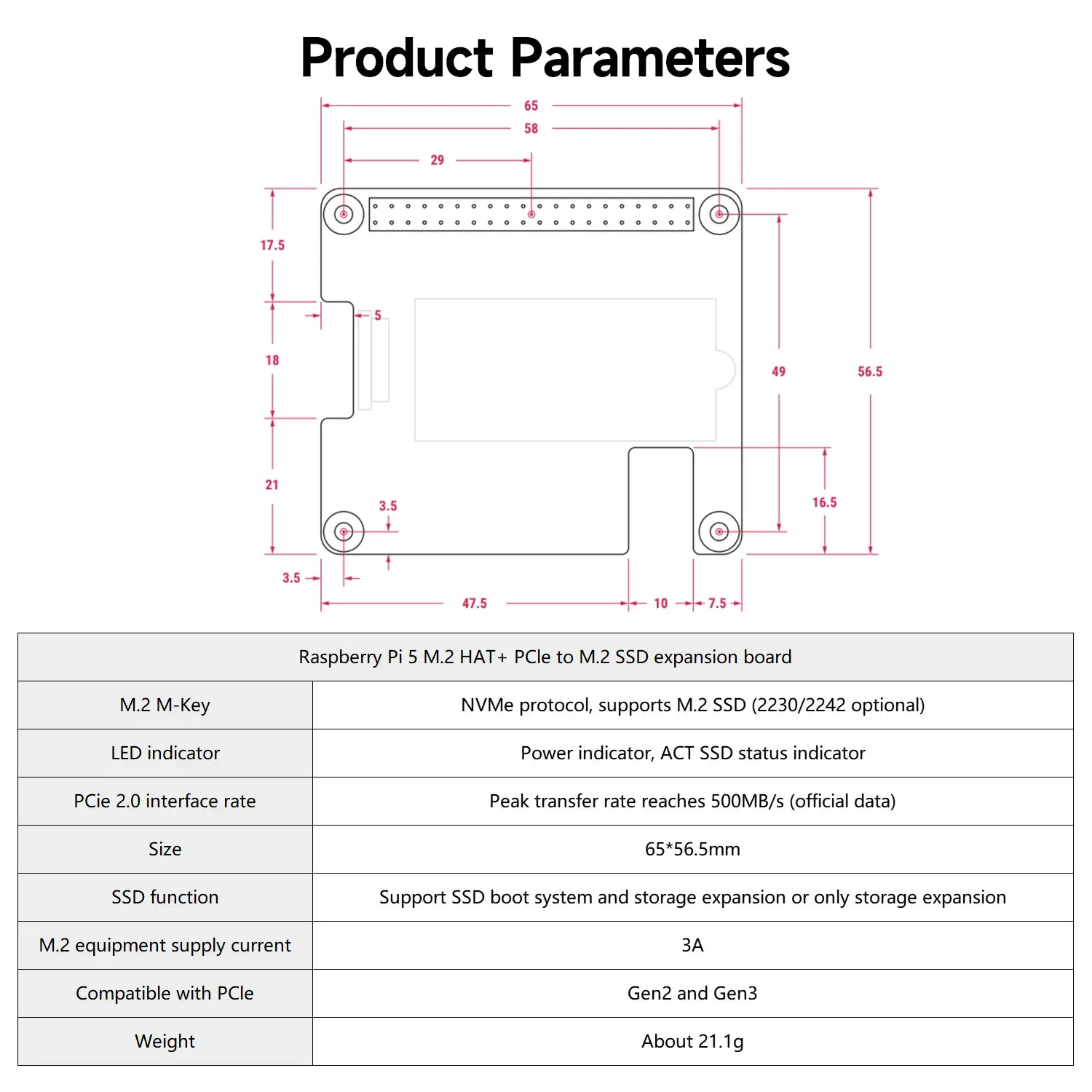 Official Raspberry Pi 5 M.2 HAT+ Gen2 Gen3 NVME M.2 SSD 2230/2242 Size Solid State Drive Support Active Cooler for RPi 5