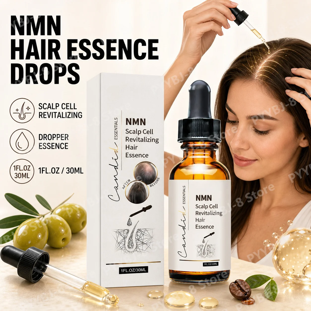 Hair Care Wella - Kopfhaut-Pflegeserum 30ML Tropfen mit Kaffee-Extrakt Olivenöl