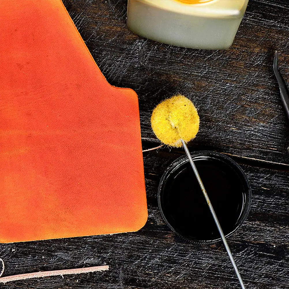 100Pcs Wool Ball Brush with Iron Handle Gentle Surface Cleaner for Dyeing Crafting Home Cleaning Wool Daubers Ball Brush