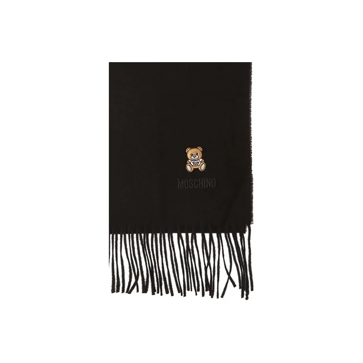 Cachecóis de Tricô MOSCHINO Unissex Preto 50124-M5293-016