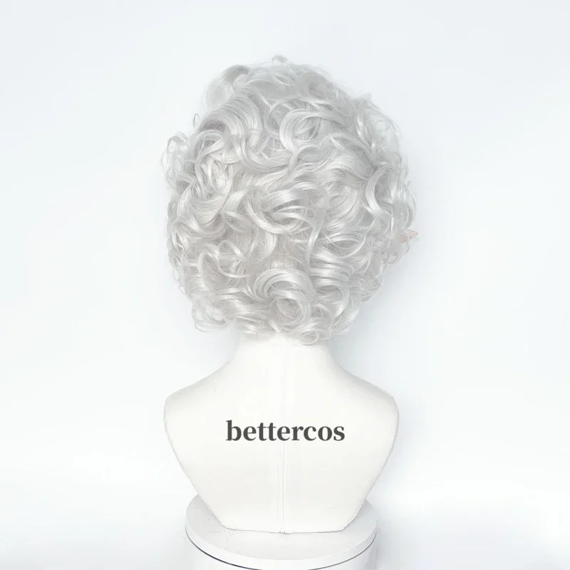 شعر مستعار تأثيري مصاص الدماء من Astarion ، مقاوم للحرارة ، شعر مستعار اصطناعي ، أبيض فضي