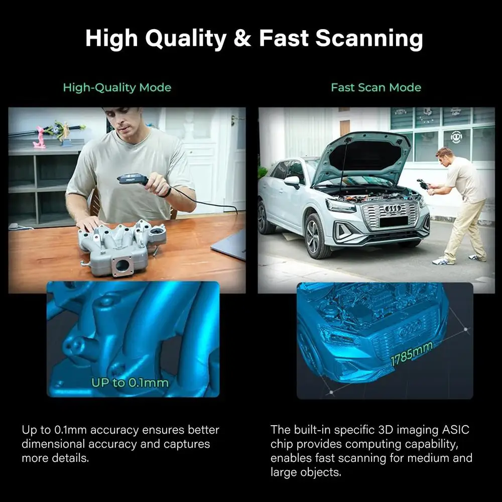 Creality CR-Scan Ferret Pro 3D Scanner Atualização Modelo Portátil Scan WiFi6 Anti-Shake Track 0.1mm Suave Coleção de Dados eficiente