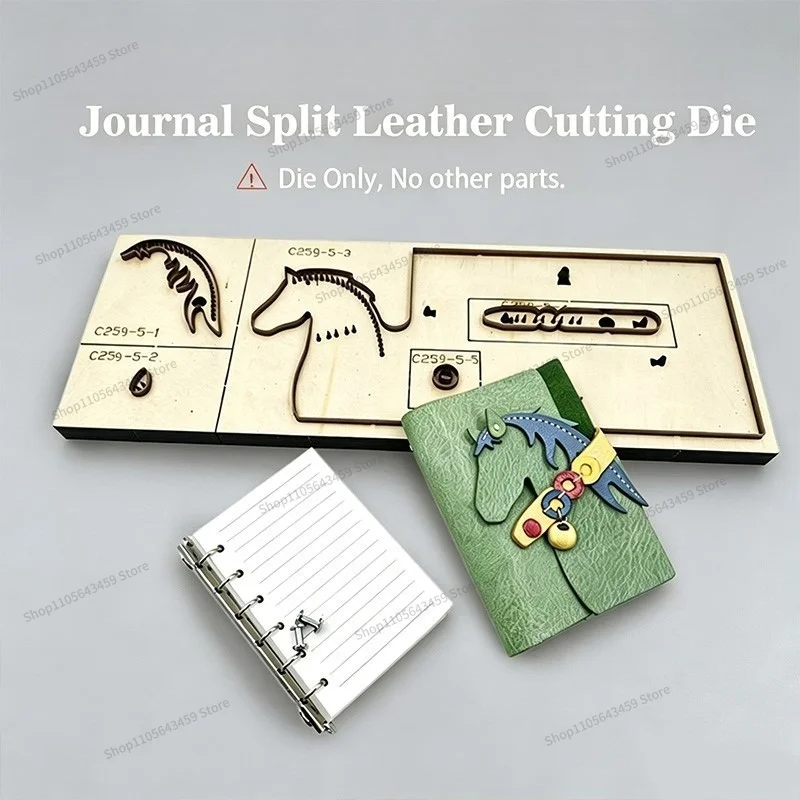 For the twelve zodiac (horse) handmade leather goods knife mold, handbook knife mold A7 notebook outer leather knife mold