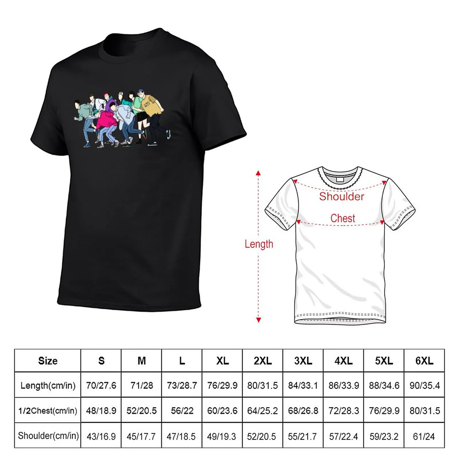 New Running Man (Korean Variety Show) T-Shirt plain t-shirt summer clothes boys t shirts plain black t shirts men