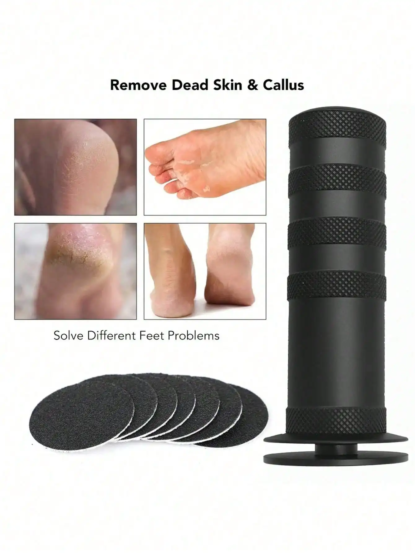 Electric Foot Callus Remover, Upgraded Electric Foot Remover for Feet, Adjustable Speed Foot File with 60 Pieces Sandpaper Disc