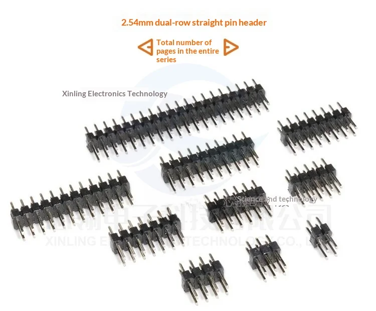 10/20pcs Pcs 2.54mm Double Row Male 2*40P PCB Board Pin Header Connector Strip Pinheader 2/3/4/5/6/8/10/12/20/40Pin For Arduino