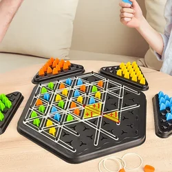 Chain Triangle Chess Kids Puzzle Board Game Thinking Logic Training Educational Interactive Toy Battle Set for Family Party Gift