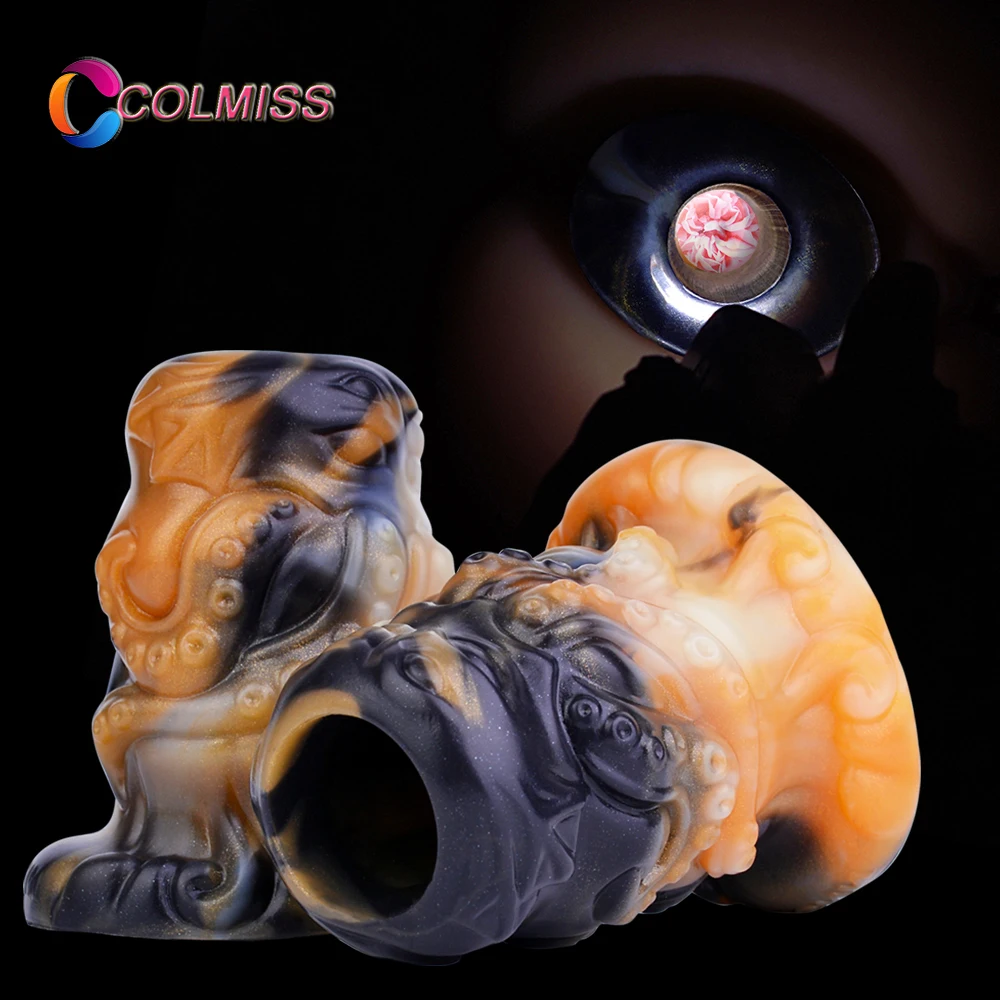 

COLMISS Octopus Tentacles Design Soft Anal Plug Vaginal Speculum Prostate Massager Hollow Anus Dilator Butt Peek Channel Sex Toy