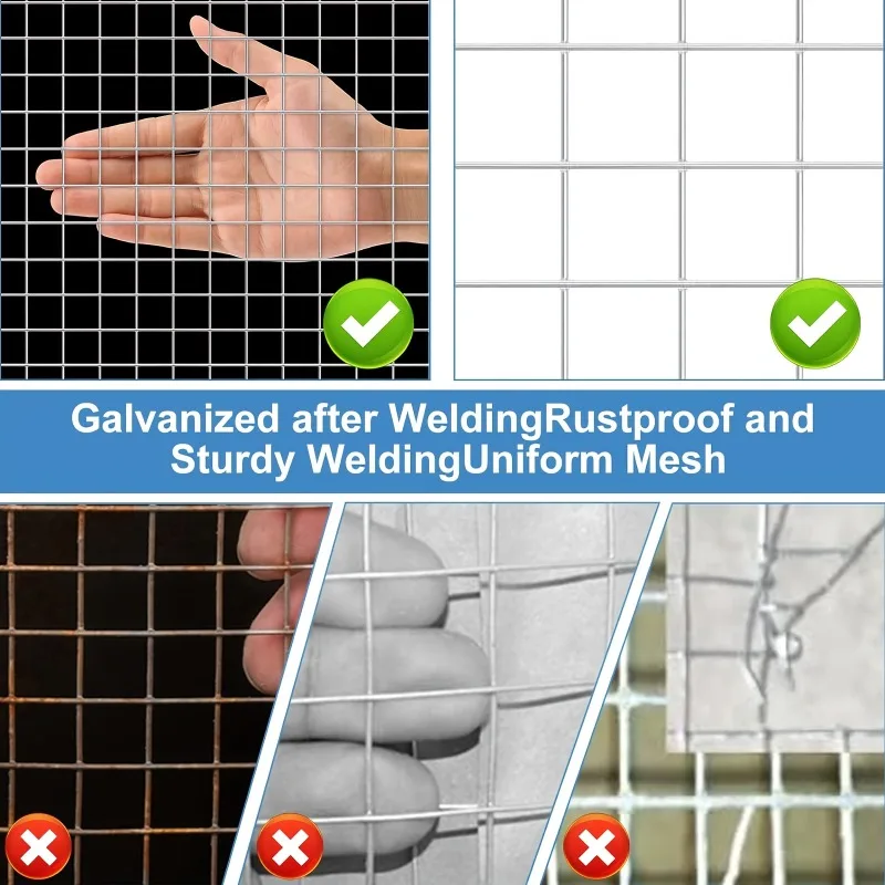 Wire Fence, Welded Wire Mesh, Very Suitable for Groundhog Wire Mesh, Rodent Proof Mesh, Tree Protection, Chicken Coop