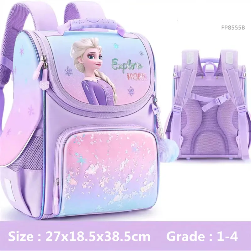 2022 Disney Neue Gefrorene Schule Tasche Für Mädchen Elsa Anna Primäre Student Schulter Orthopädische Rucksack Große Kapazität Licht Mochila