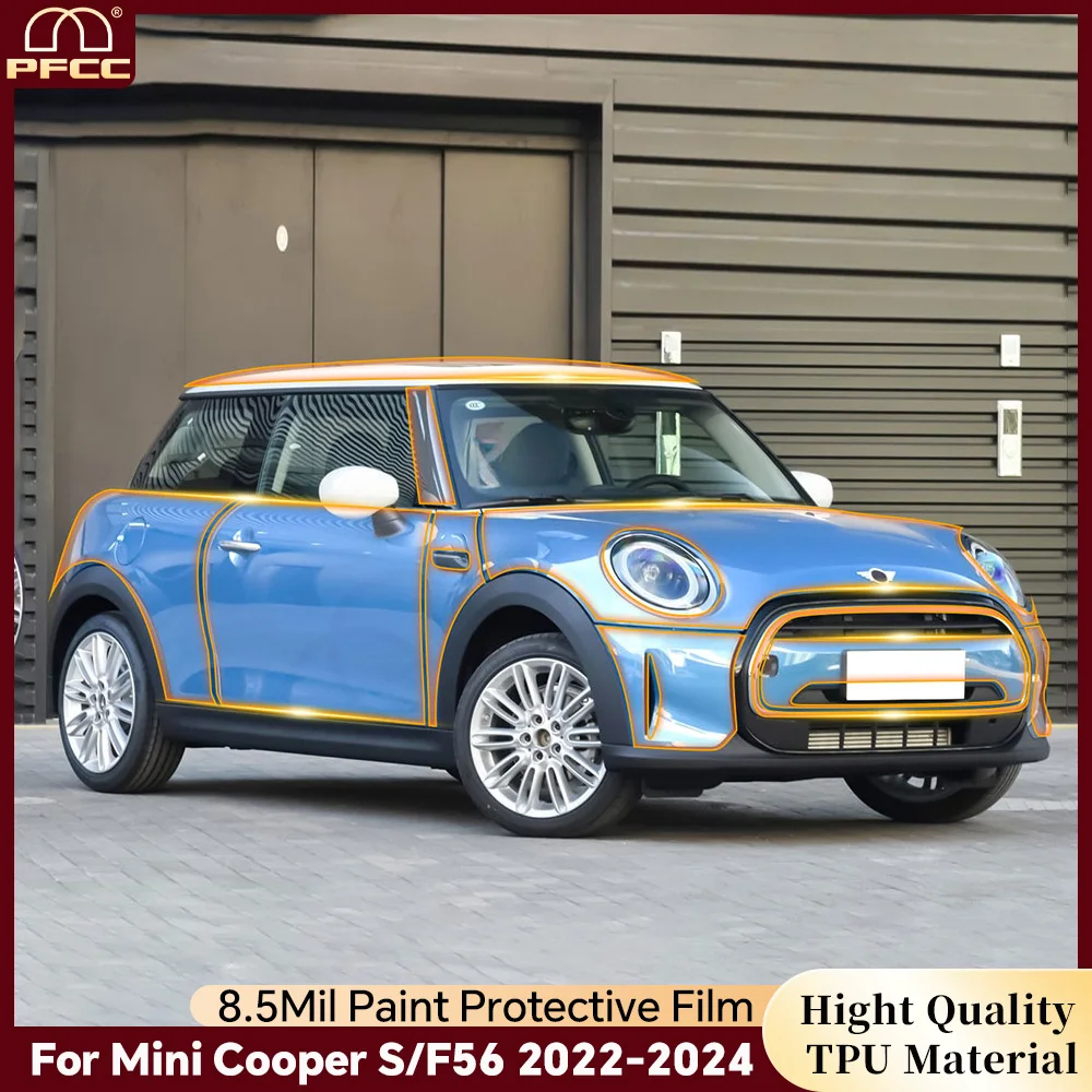 

8.5Mil TPU Anti-scratch Paint Protection Film For Mini F56 Cooper S 2-doors 2022-2024 Pre-cut PPF Clear Bra Car Body Resistant