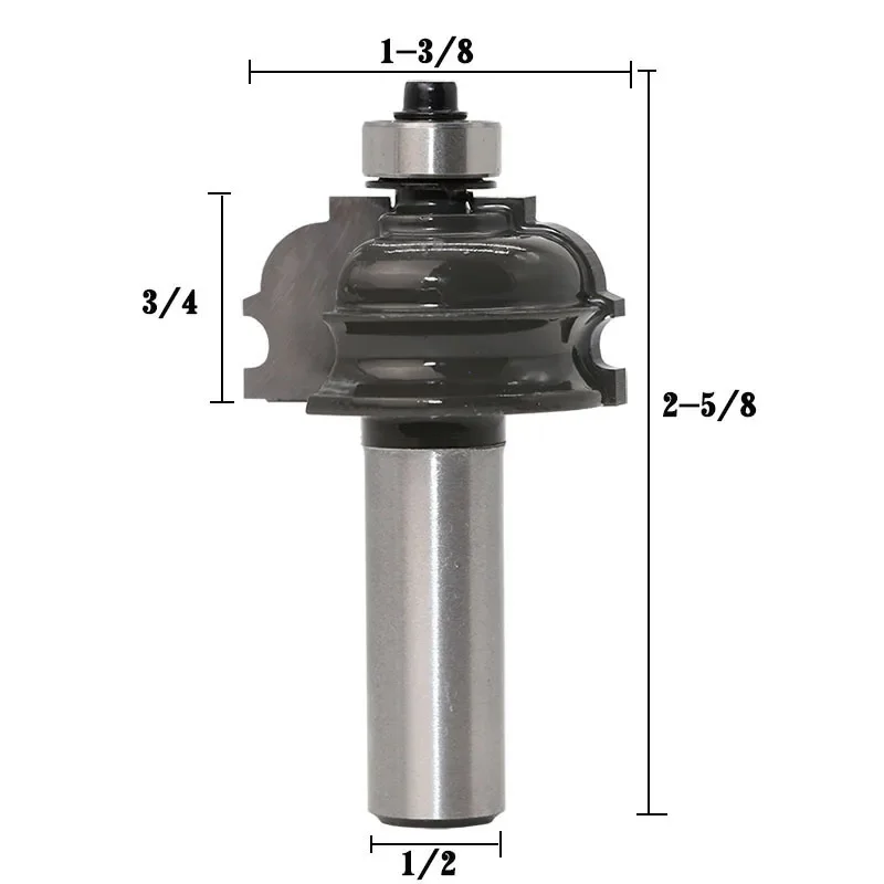 1PC 1/2 "12.7MM frez trzpieniowy rzeźbione w drewnie formowanie architektoniczne frez linia nóż frez do drewna frez tenonowy