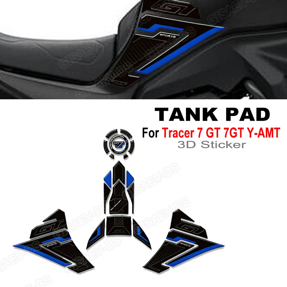 

For Tracer 7 GT 7GT Y-AMT Tank Pad Cap Gas Protection Fairing Fender HandGuard Hand Guard Stickers Decals 2025 2026