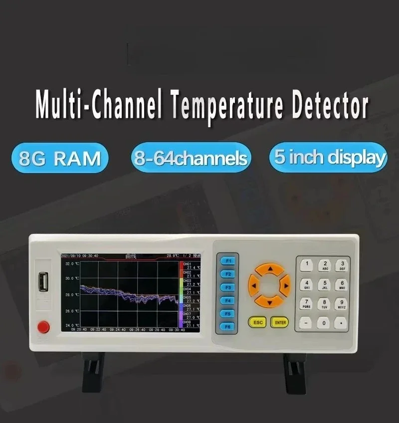 0.02% FS Accuracy Temperature Detector with Type K Temperature Data Logger