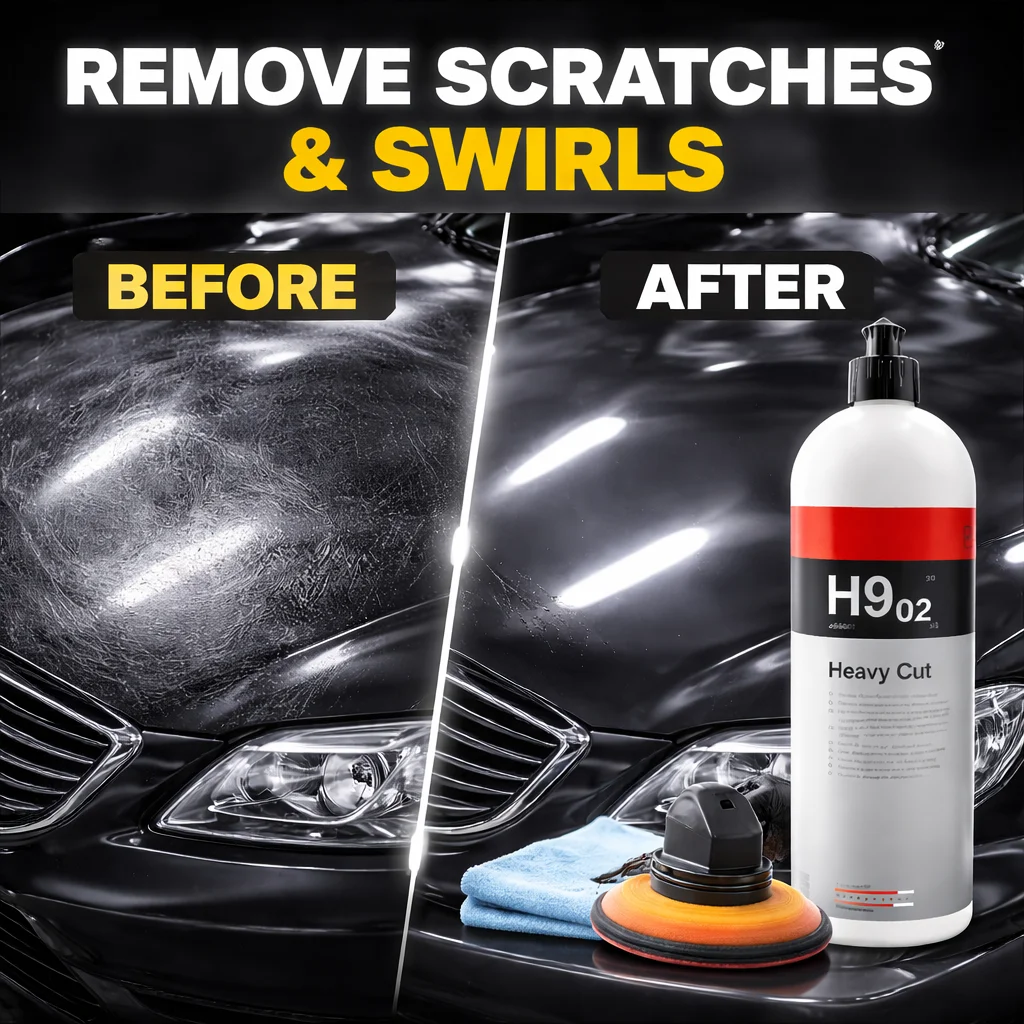H9 02 HEAVY CUT POLISH- 1L– High-Performance Abrasive for Showroom-Gloss Finish