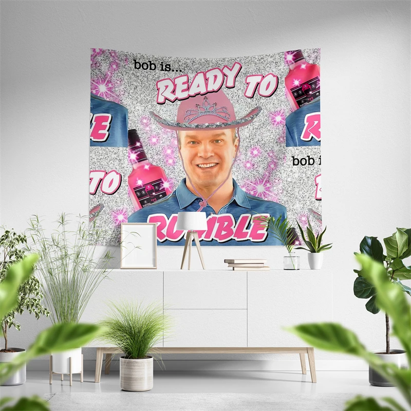 Aertemisi Bob Duncan Party Ready Funny Meme Tapestry Wall Hanging Art for Bedroom Living Room Decor Party Backdrop