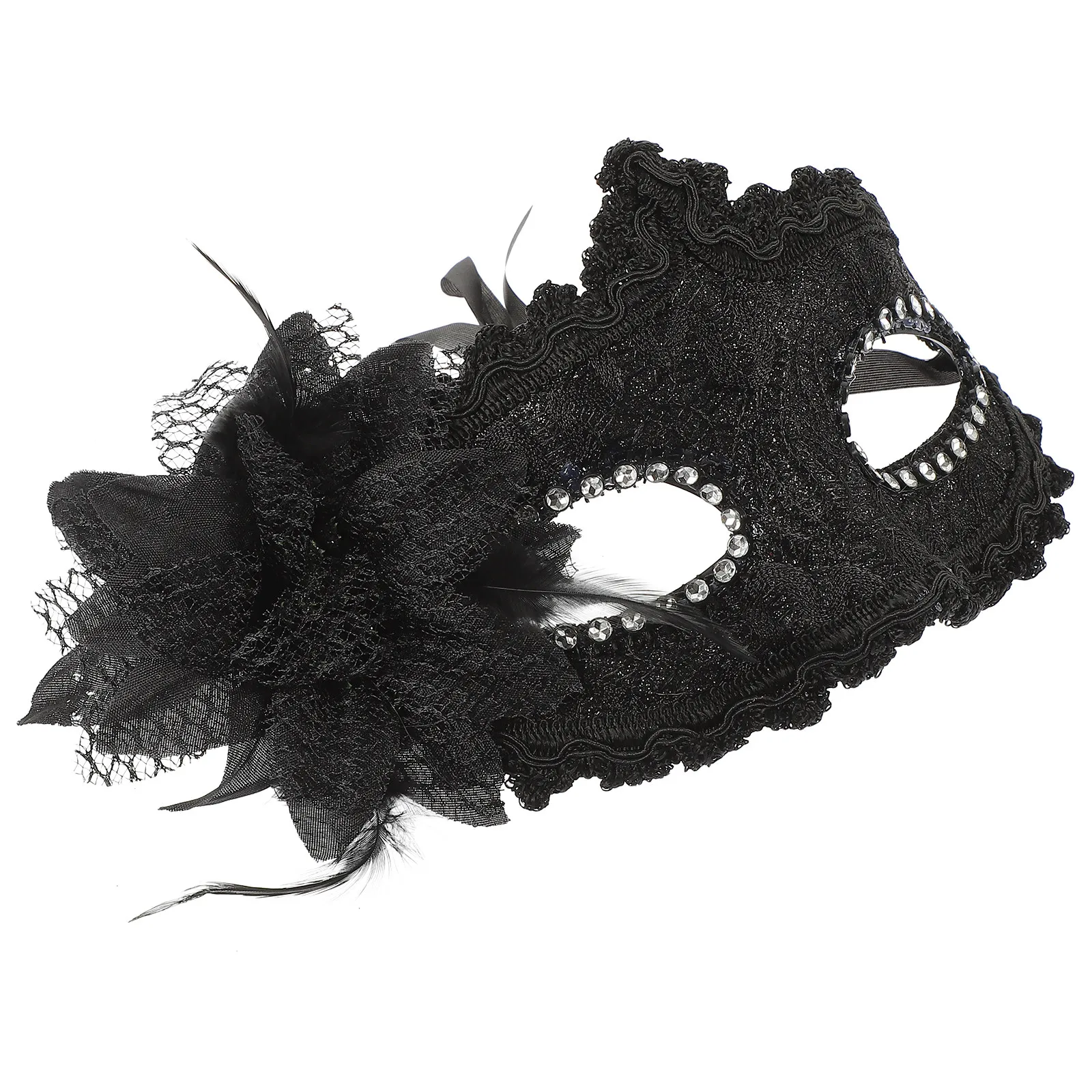 Intricate Lace Princess Halloween Half Face Mask Masquerade Mask Party Supplies for Cosplay Costume Events Masquerade Masks