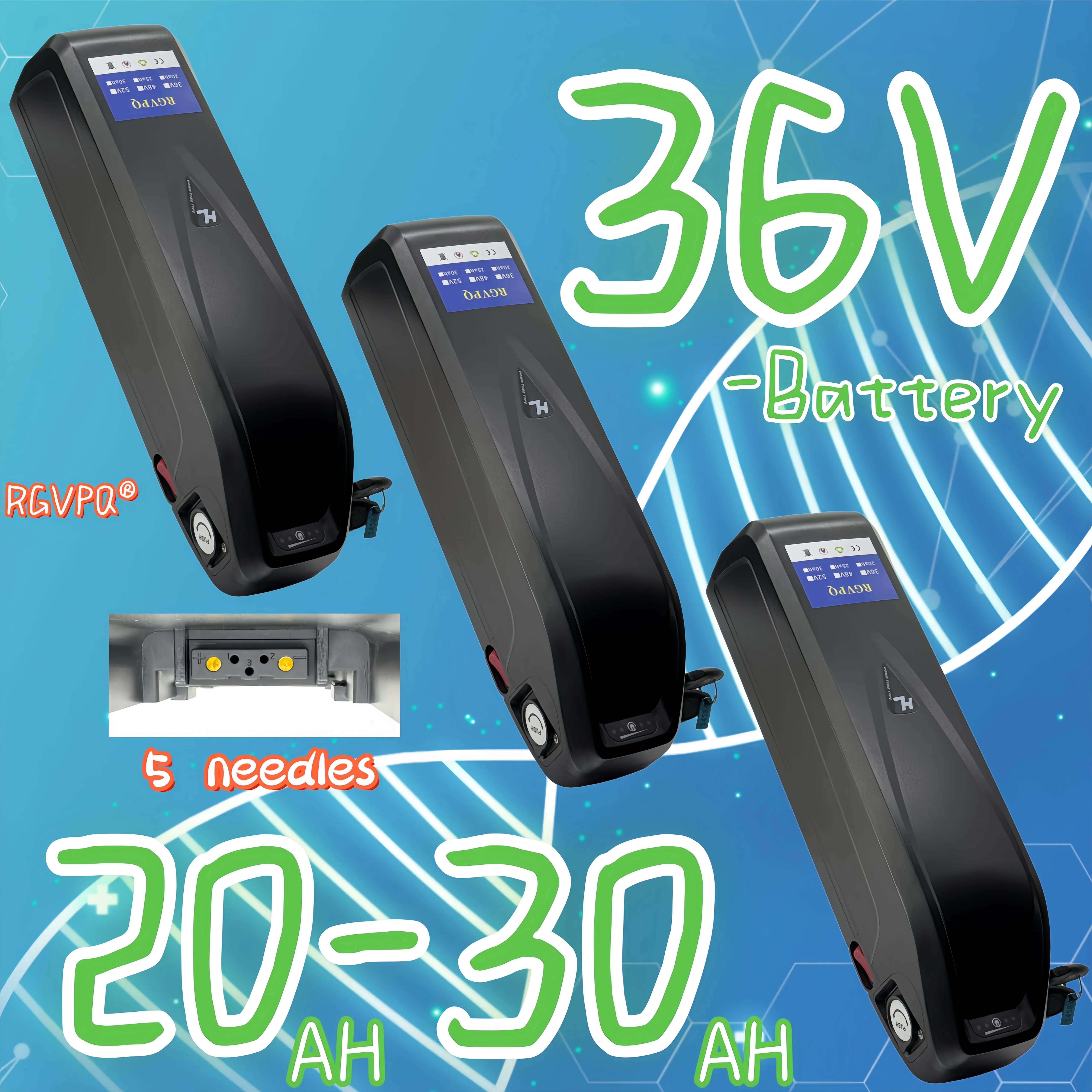 

Air freight, RGVPQ Hailong 5-pin, 18650D battery 36V20AH, 24-hour fast delivery, application power 1000W-2000W,