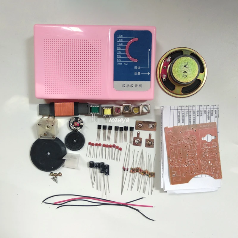 DIY AM radyo üretim kiti süperheterodin yedi tüp radyo DIY elektronik kaynak kiti deney DIY parçaları lehimleme uygulama