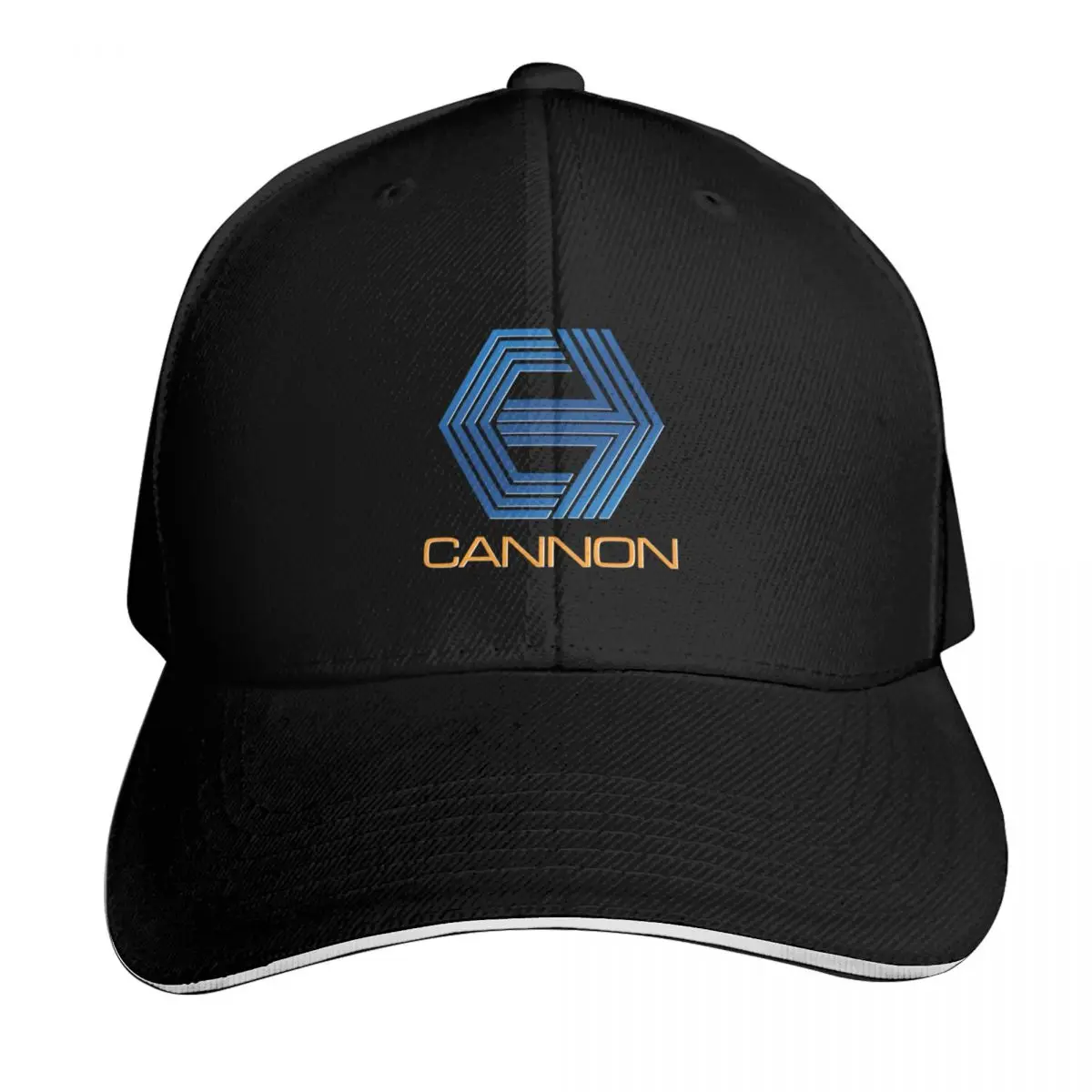 Blue Cannon Baseball Cap Cotton Twill Breathable Contrast Two Tone Brim Snapback Flat Bill