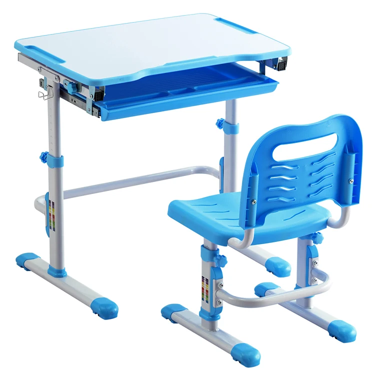 Latest Standard Design Ergonomic Adjustable Height School Classroom Student Study Single Desk And Chair Set