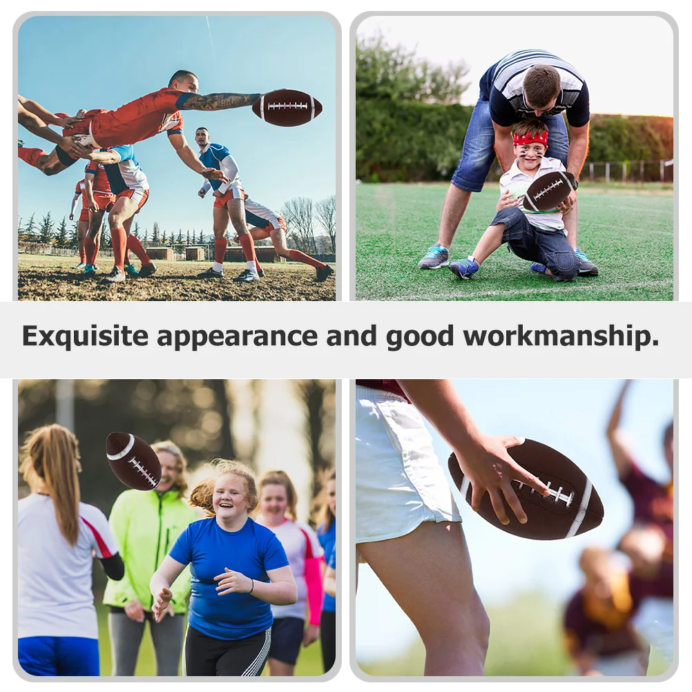 

2Pcs Inflatable Rugby Ball Children Outdoor Sports Ball Enhance Hand Eye Coordination Kids Training Equipment