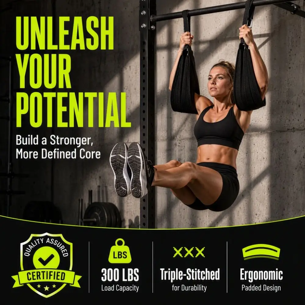 Professional Hanging Ab Straps Durable Breathable Workout Straps Adjustable Wear-Resistance Abdominal Sling Straps Gym